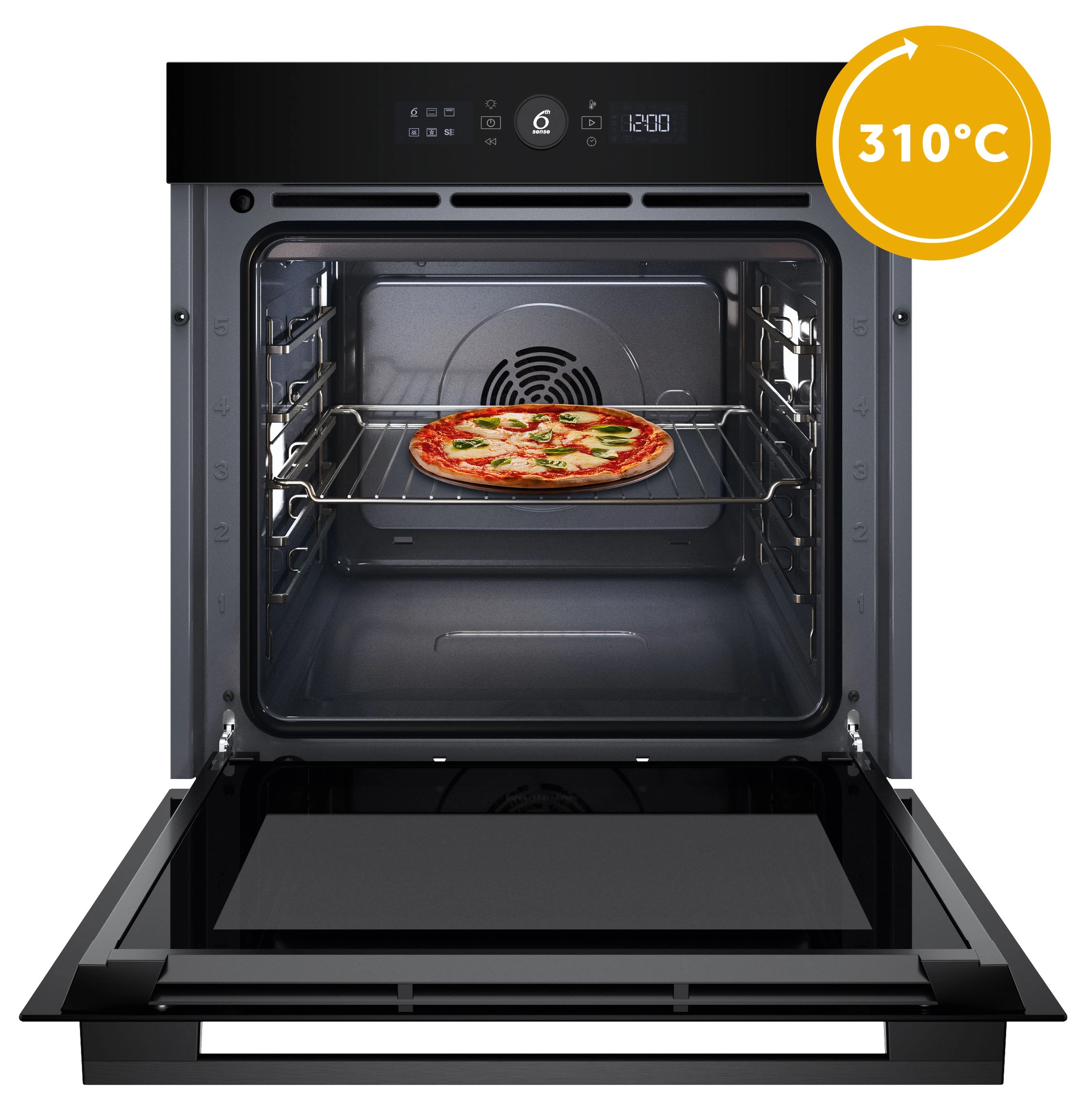Piekarnik elektryczny Whirlpool WOI5S8PCM1SBA Pizza 310C Termoobieg Termosonda AirFry Czarny