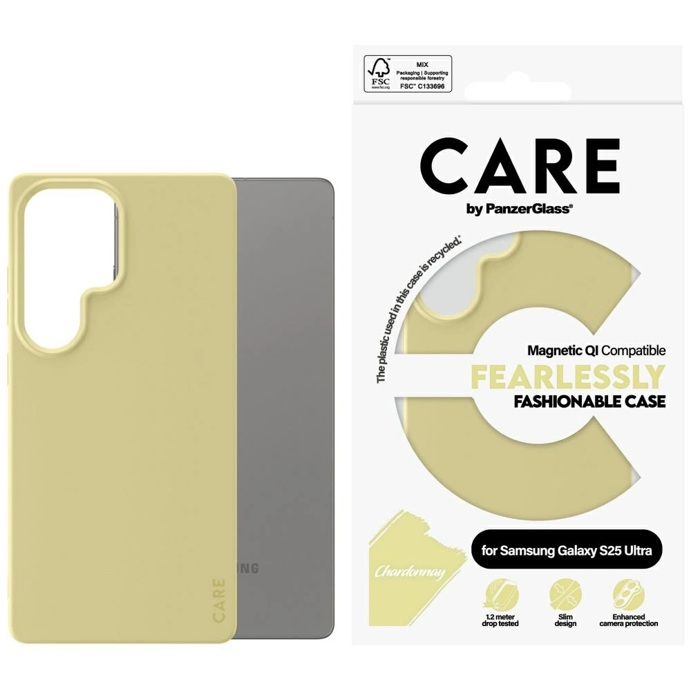 Etui PanzerGlass CARE by Fashion QI do Galaxy S25 Ultra Szampański