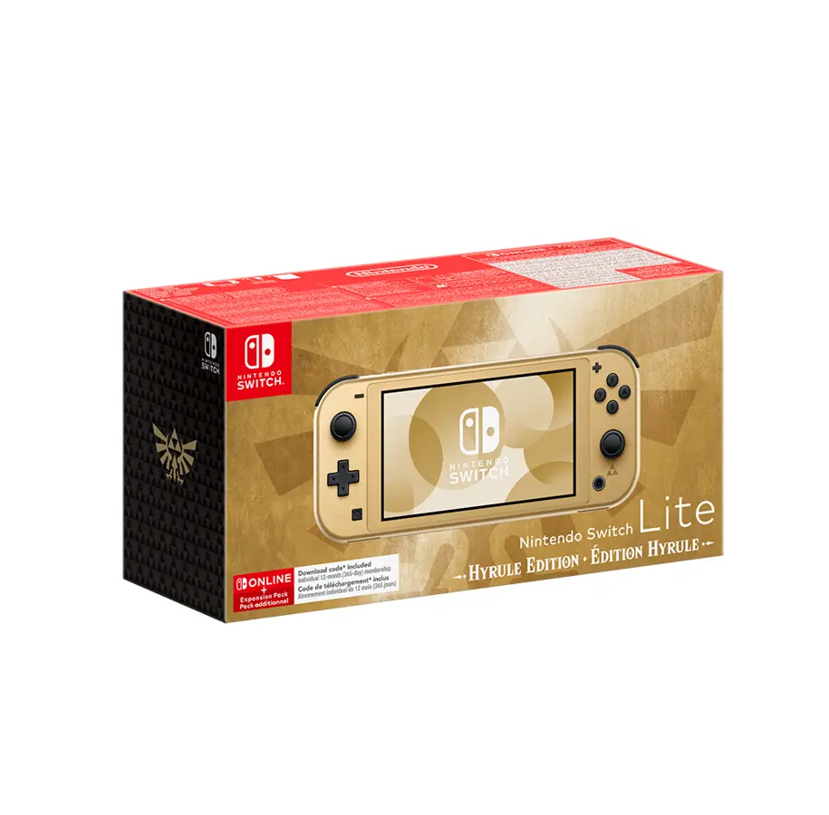 Konsola Nintendo Switch Lite Hyrule Edition + NS Online 365dni + Expansion Pack +Etui PDP + The Legend of Zelda Echoes of Wisdom