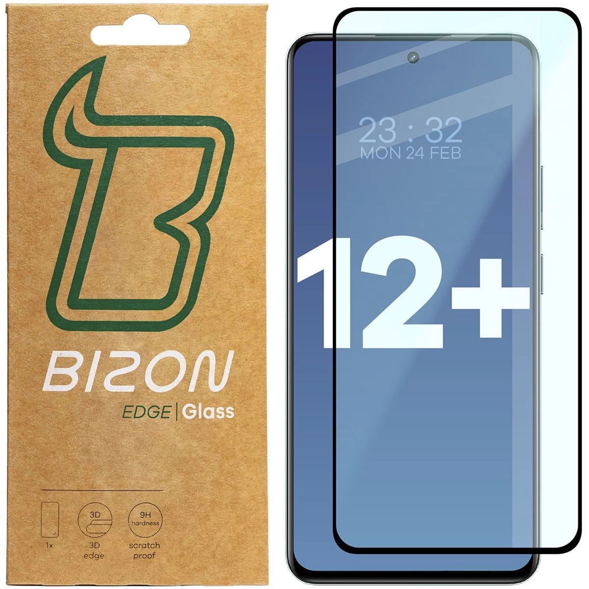 Szkło hartowane Bizon pełne Edge 2 do Realme 12+ 5G
