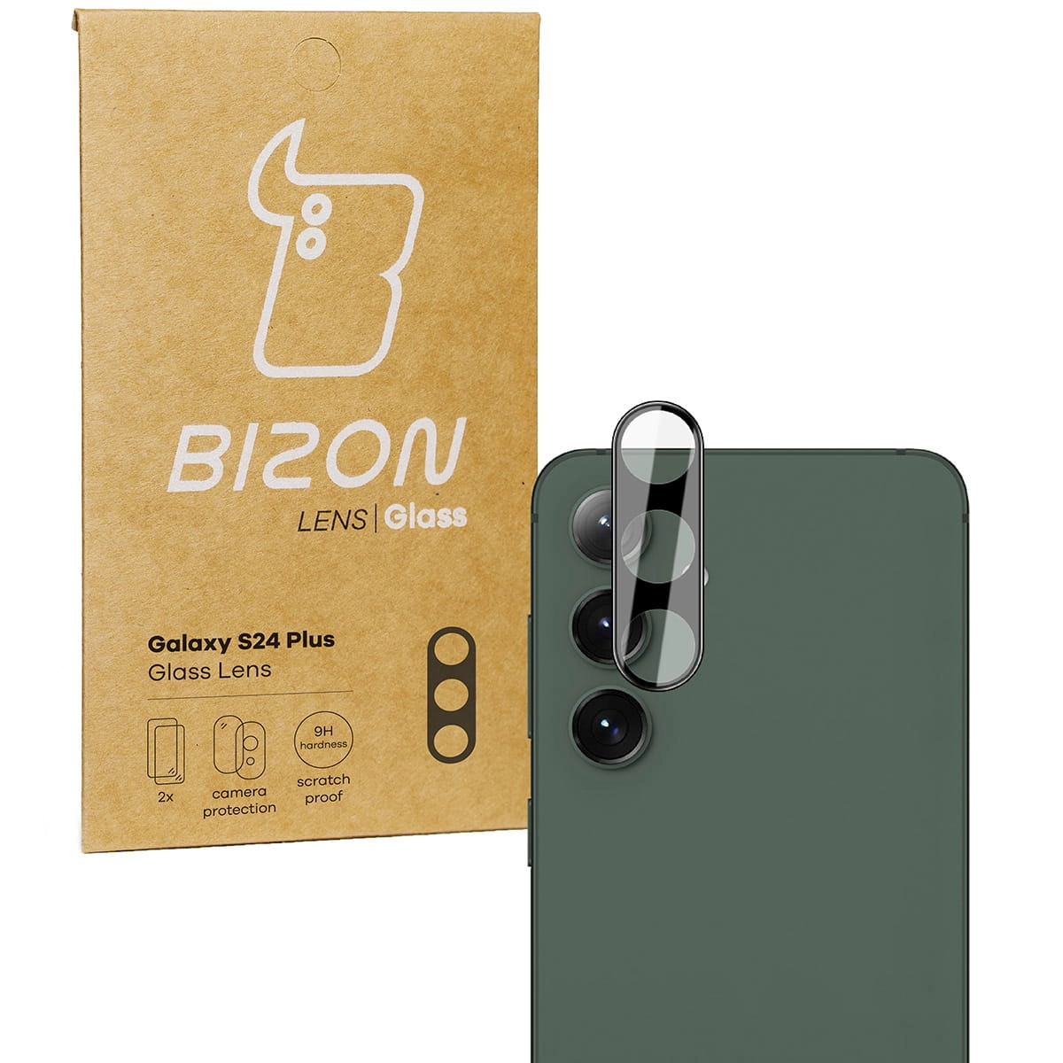 Szkło ochronne Bizon na aparat Lens do Galaxy S24 Plus 2 sztuki