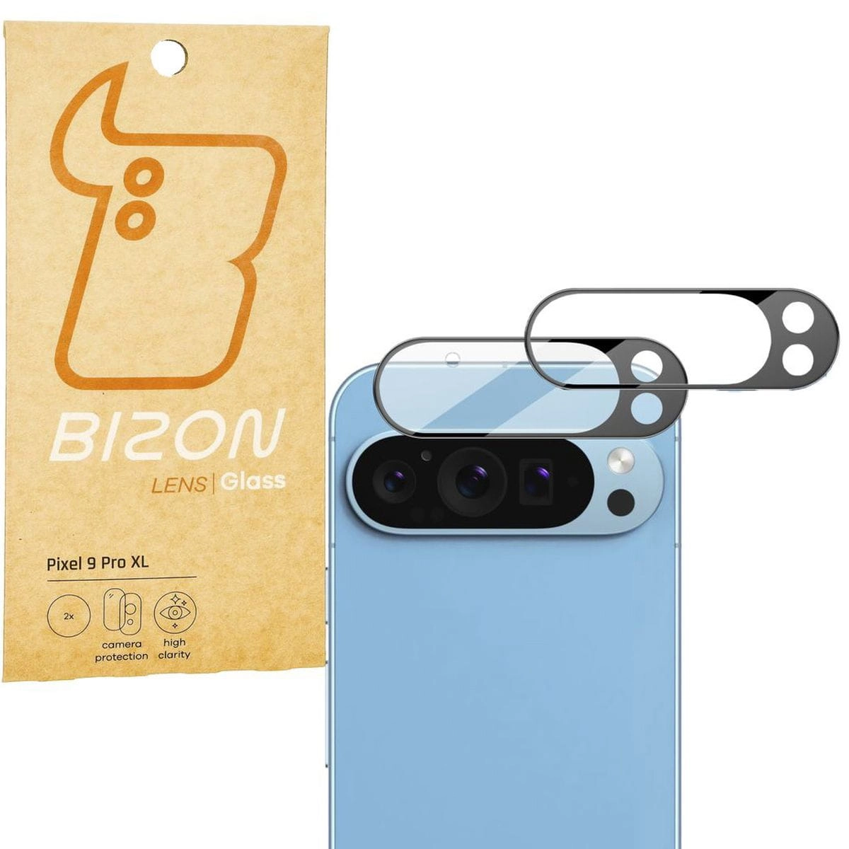 Szkło ochronne Bizon na aparat Lens do Pixel 9 Pro XL 2 sztuki