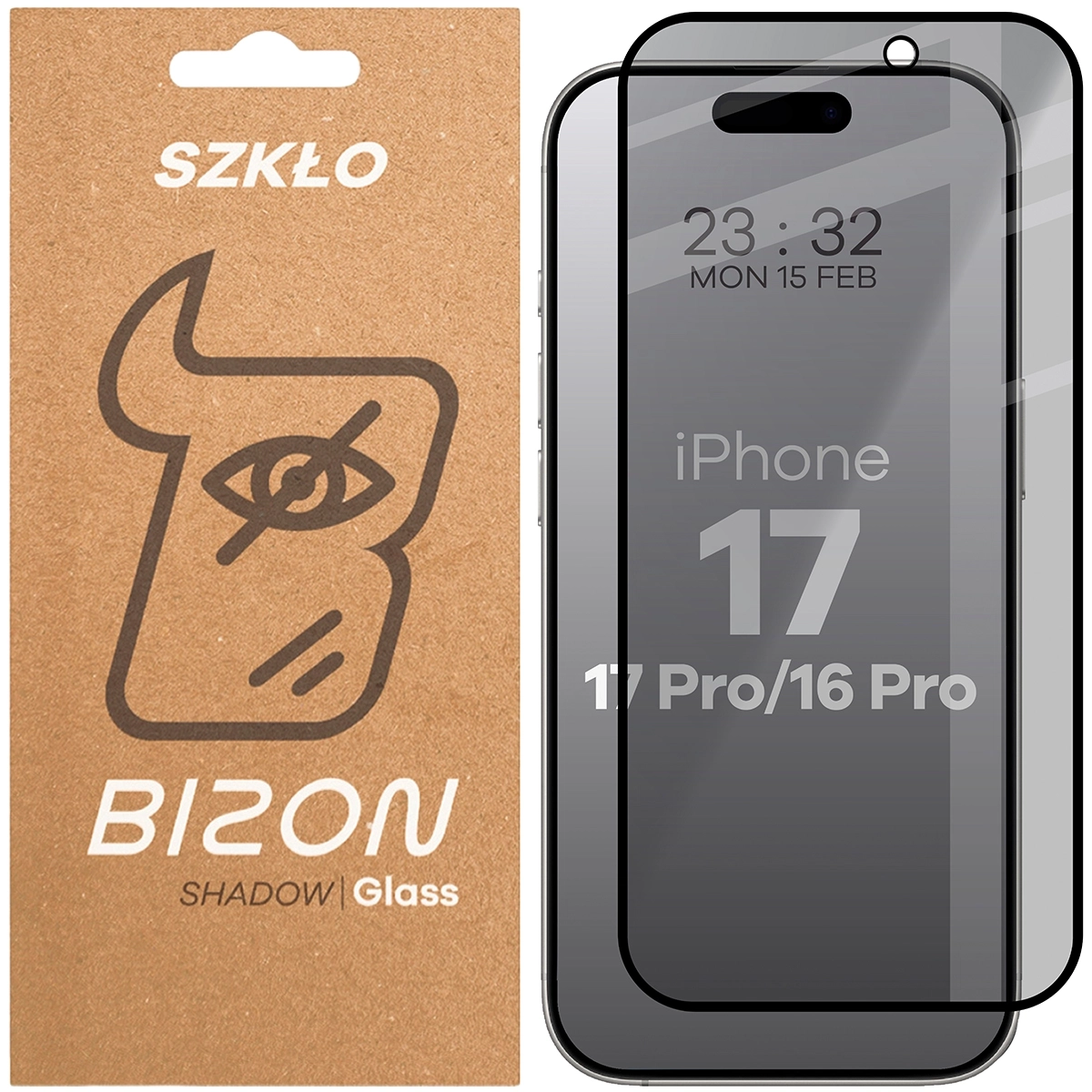 Szkło hartowane Bizon Edge Shadow do iPhone 16 Pro/17/17 Pro