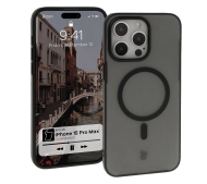 Bizon MatteO z MagSafe do iPhone 15 Pro Max Półprzezroczyste z czarną ramką