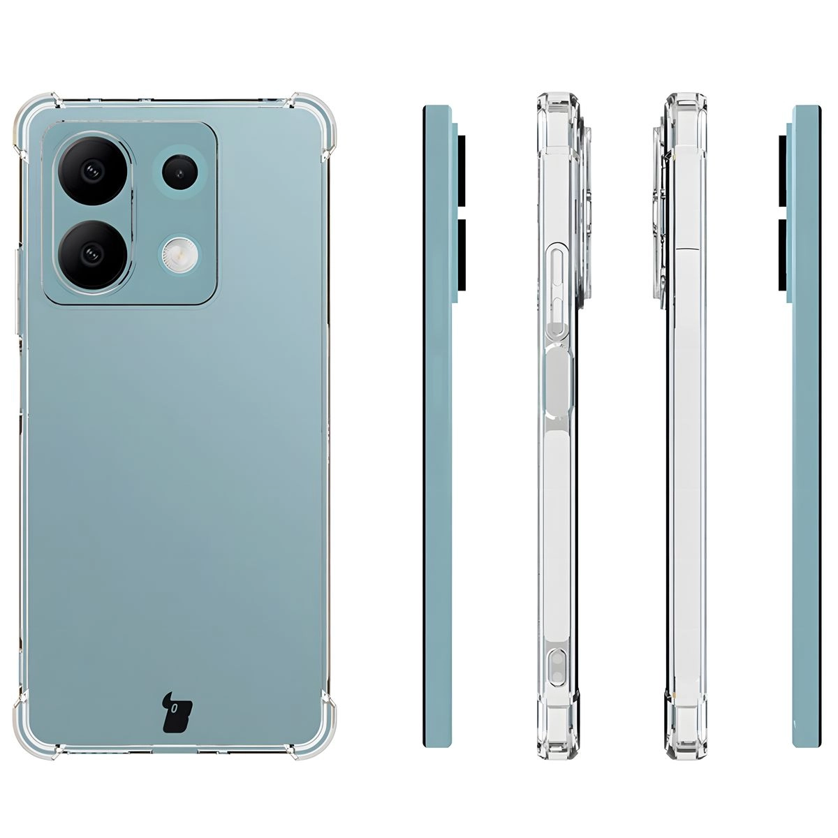 Etui Bizon Elastyczne Salpa do Xiaomi Redmi Note 13 5G Przezroczysty