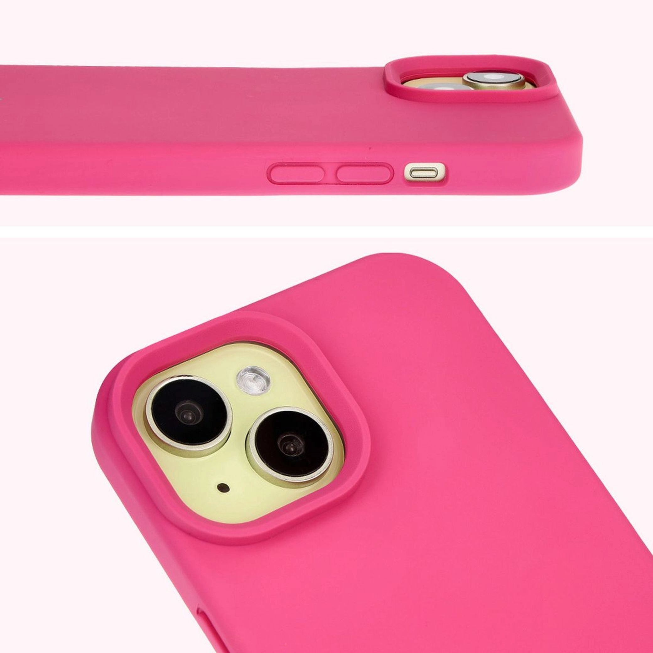 Etui Bizon Silikonowe Soft do iPhone 15 Fuksja