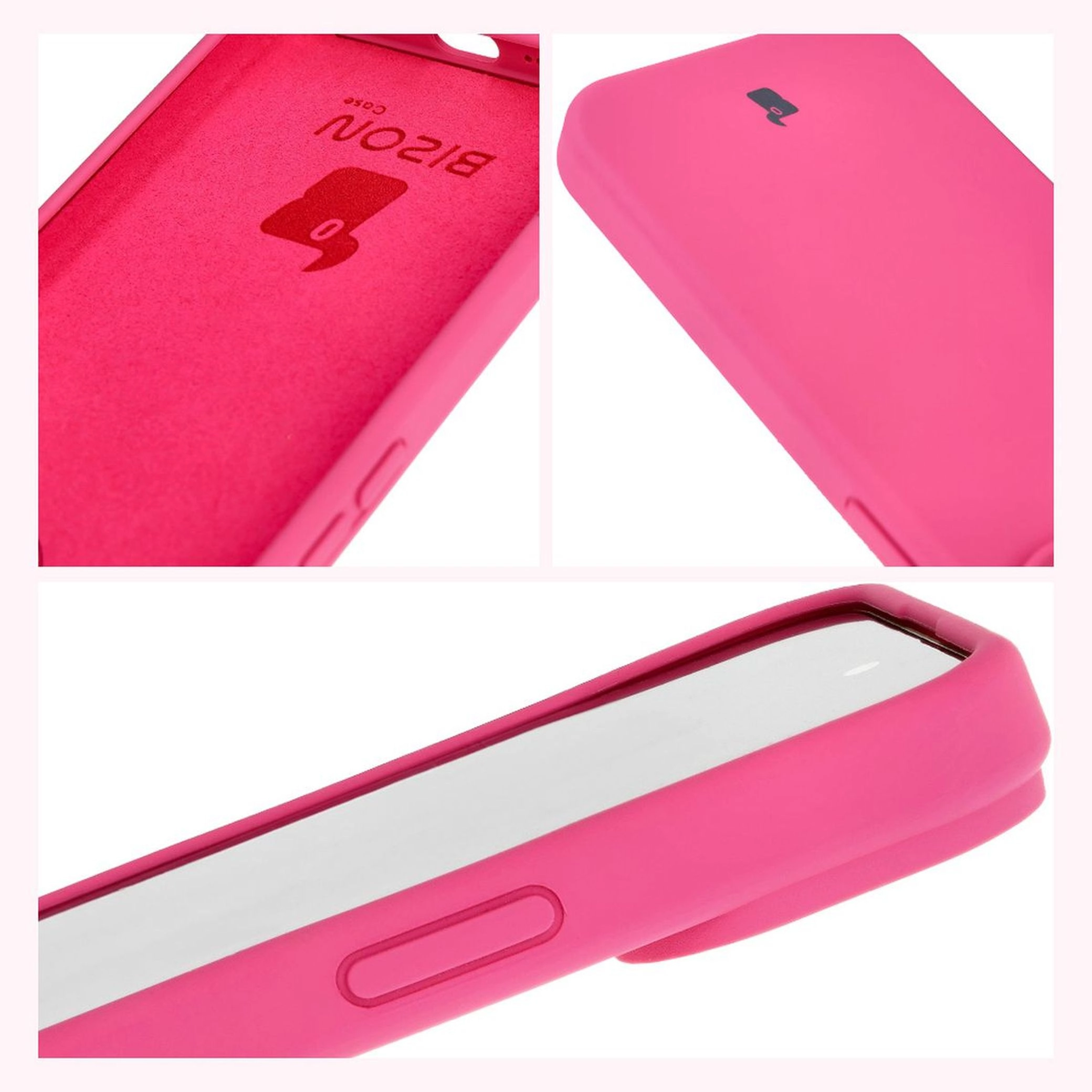 Etui Bizon Silikonowe Soft do iPhone 15 Fuksja