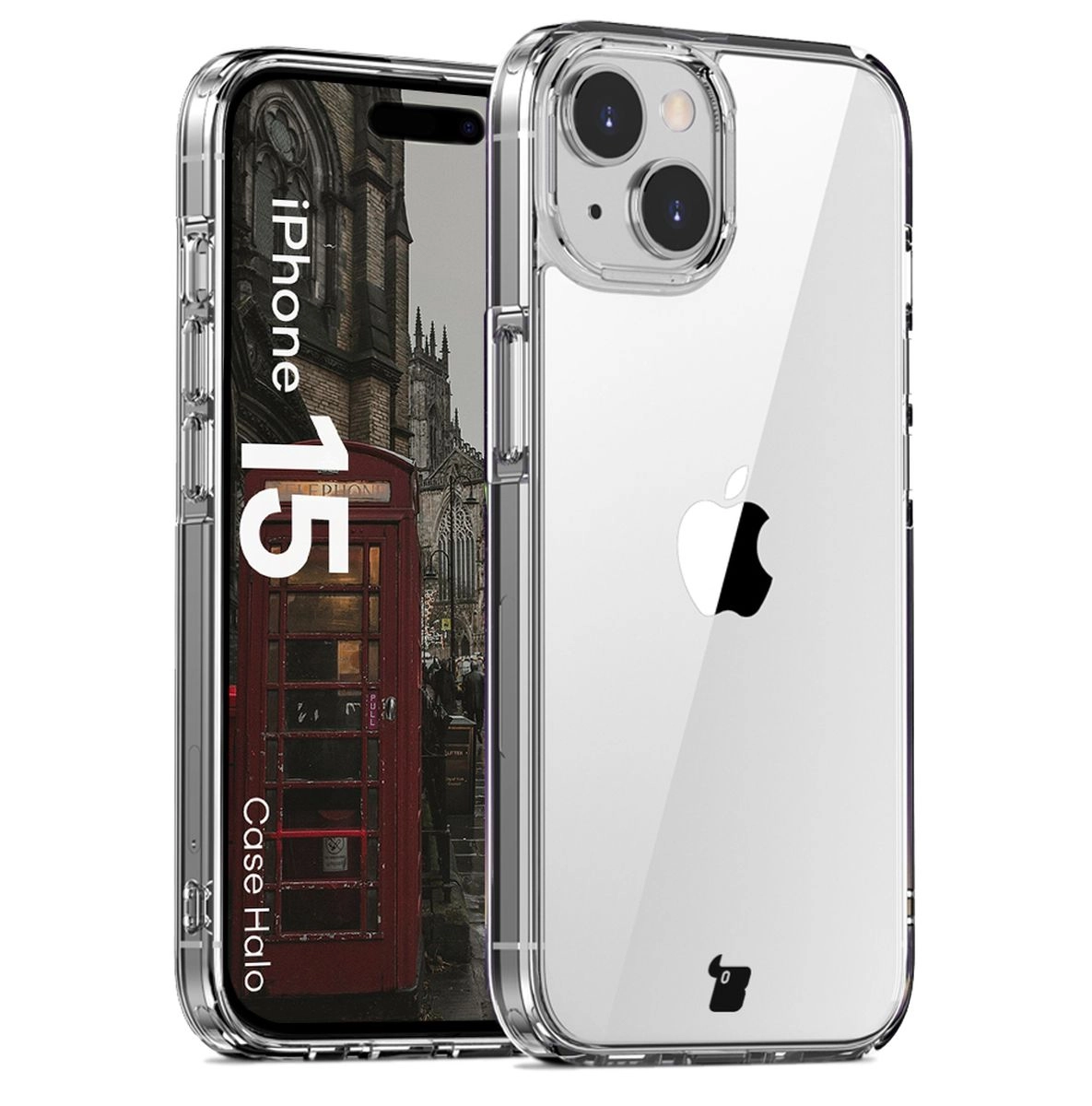 Etui Bizon Halo do iPhone 15 Przezroczyste