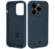 Bizon Silikonowe Soft do iPhone 14 Pro Ciemno-niebieski