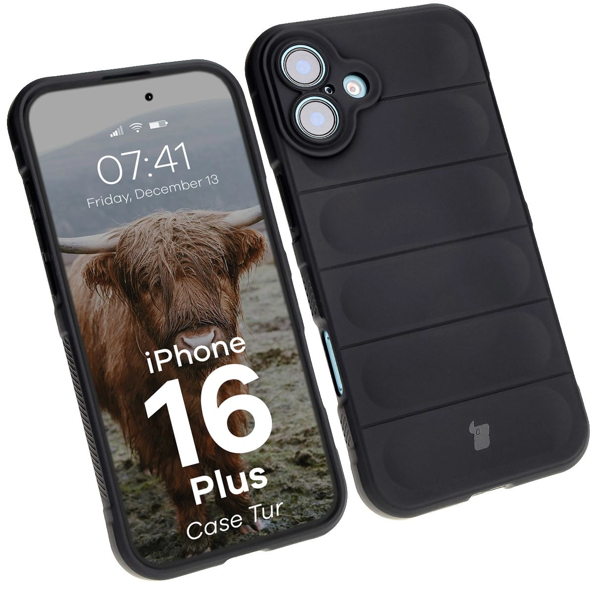Etui Bizon Tur do iPhone 16 Plus Black