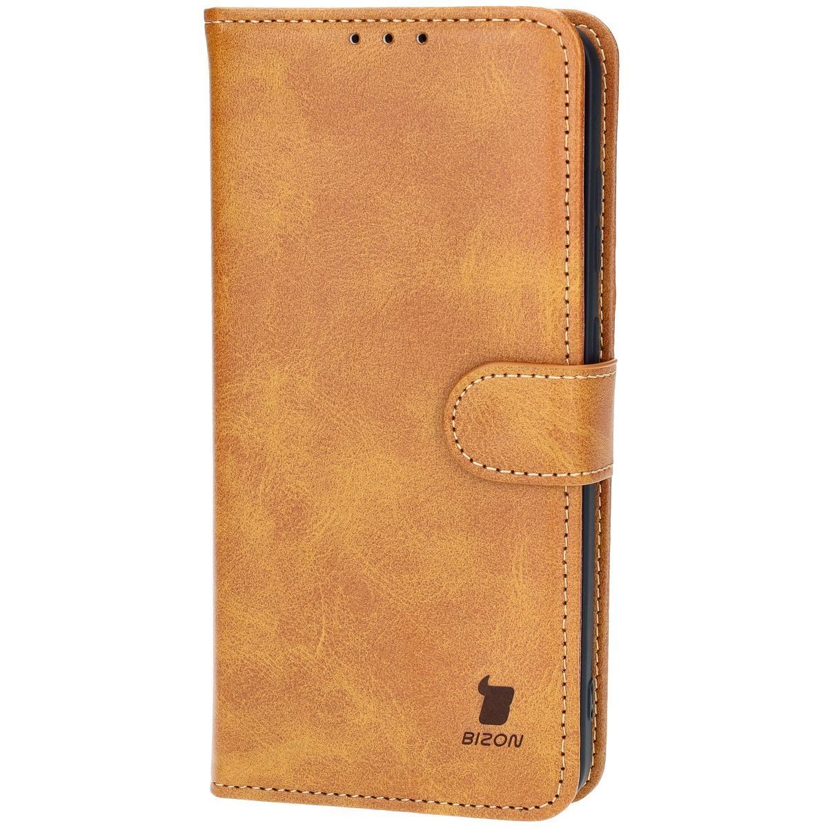 Etui Bizon z klapką Pocket do Galaxy S24 FE Brązowy