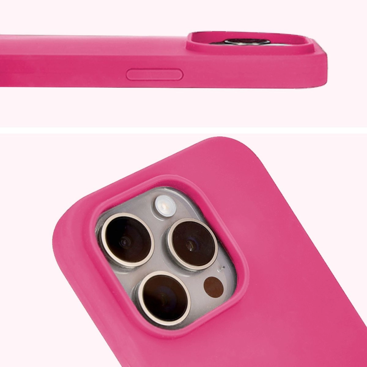Etui Bizon Silikonowe Soft do iPhone 15 Pro Fuksja