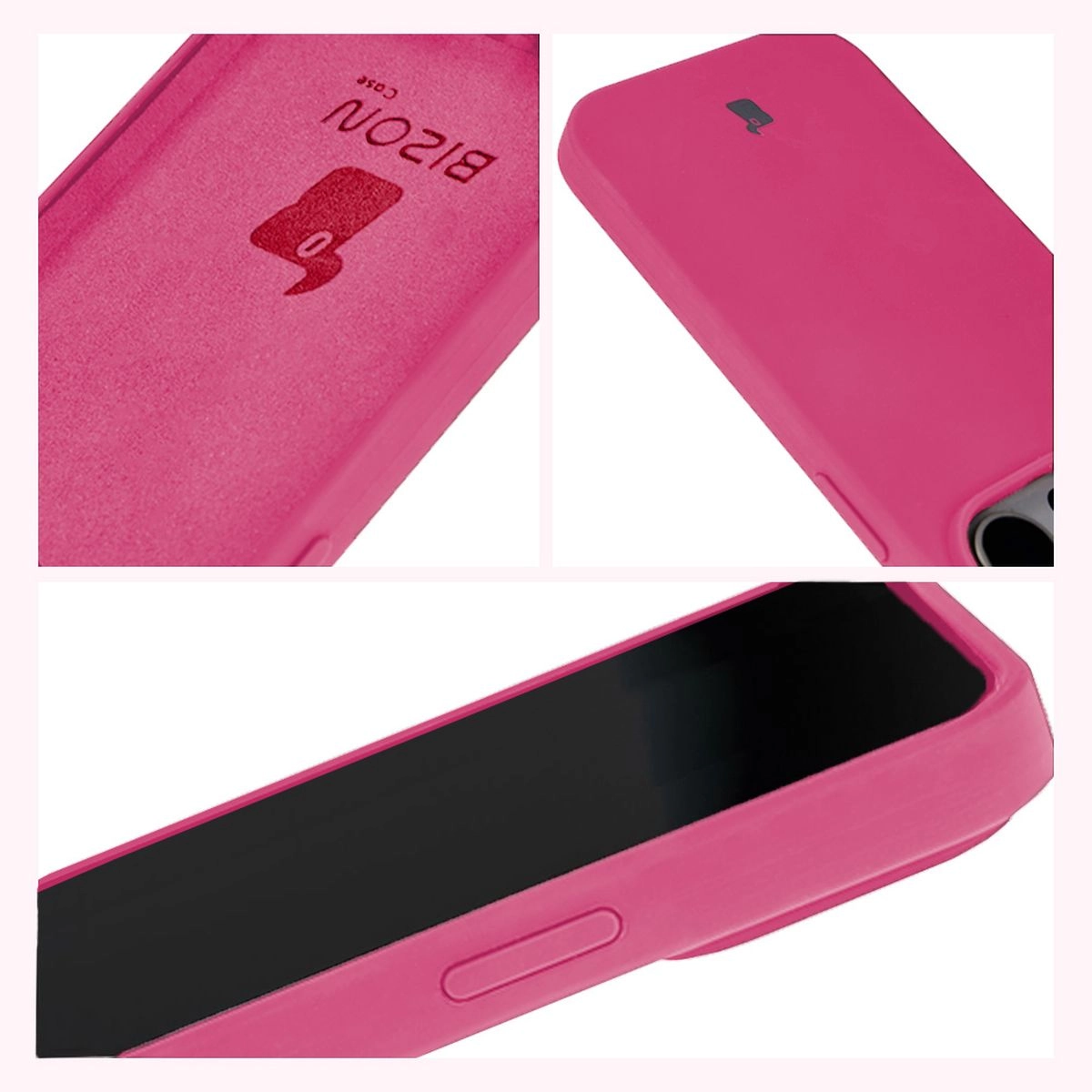 Etui Bizon Silikonowe Soft do iPhone 15 Pro Fuksja