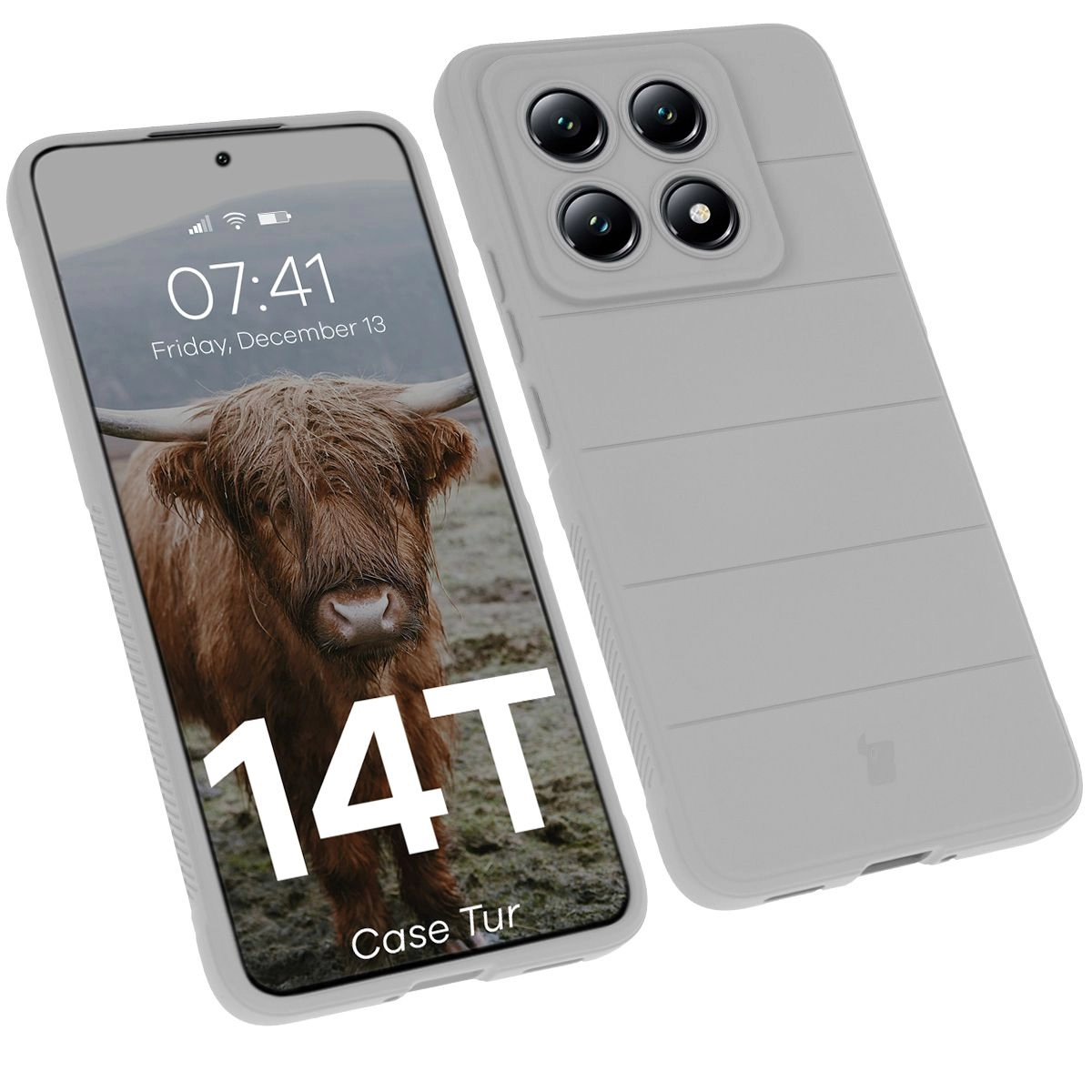 Etui Bizon Tur do Xiaomi 14T Light Grey