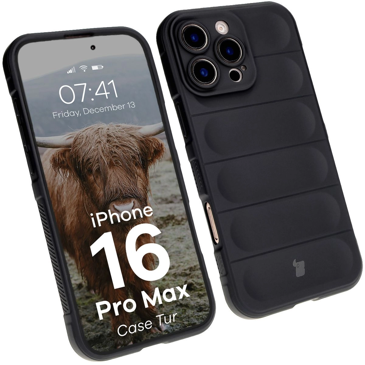 Etui Bizon Tur do iPhone 16 Pro Max Black