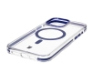Etui Bizon Marco z MagSafe do iPhone 15 Pro Max Przezroczyste z niebieską ramką