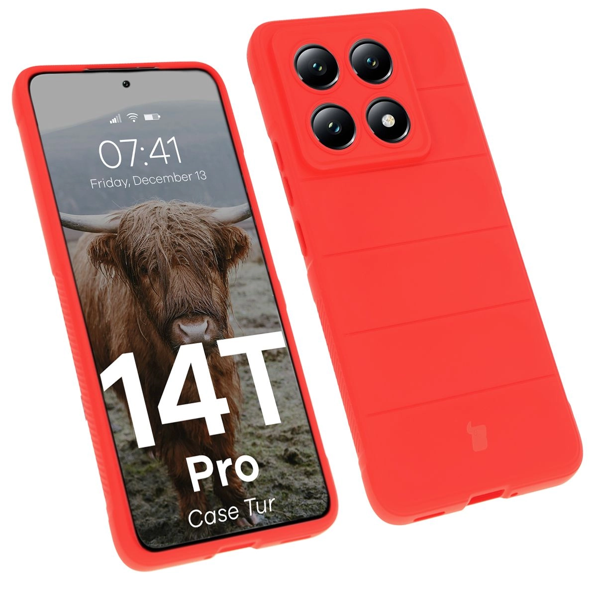 Etui Bizon Tur do Xiaomi 14T Pro Red
