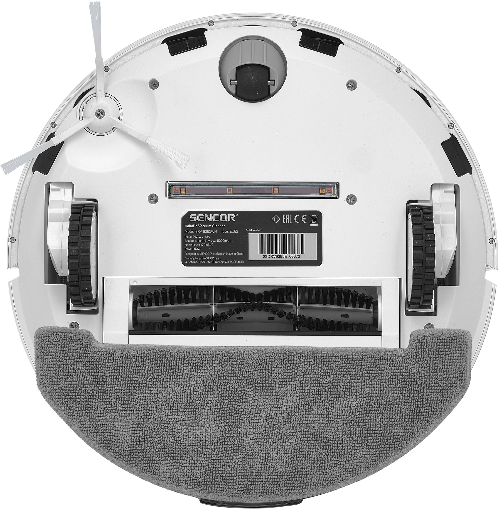 Robot sprzątający Sencor SRV 9385WH Funkcja mopowania Tworzenie mapy pomieszczenia 70dB