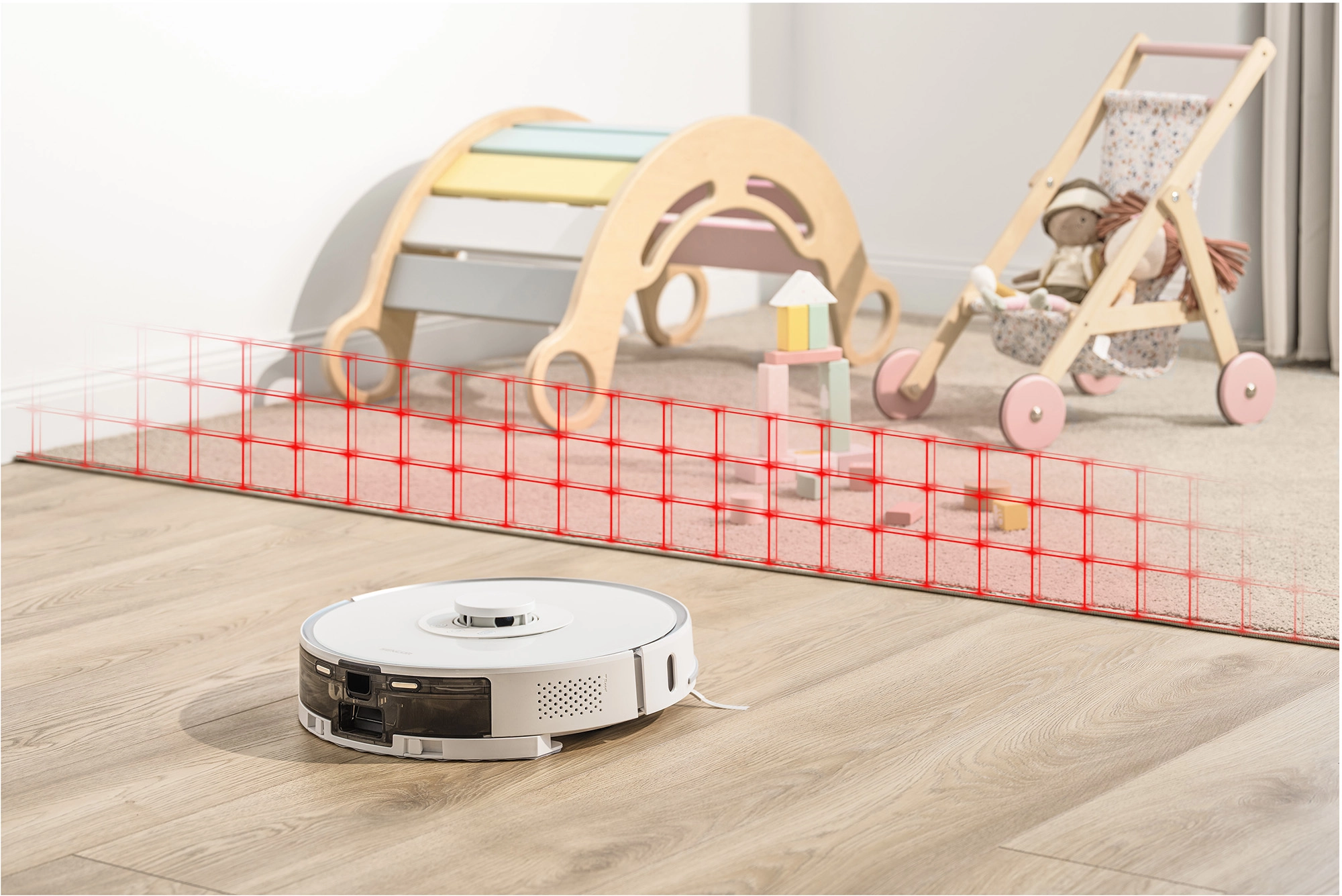 Robot sprzątający Sencor SRV 9385WH Funkcja mopowania Tworzenie mapy pomieszczenia 70dB