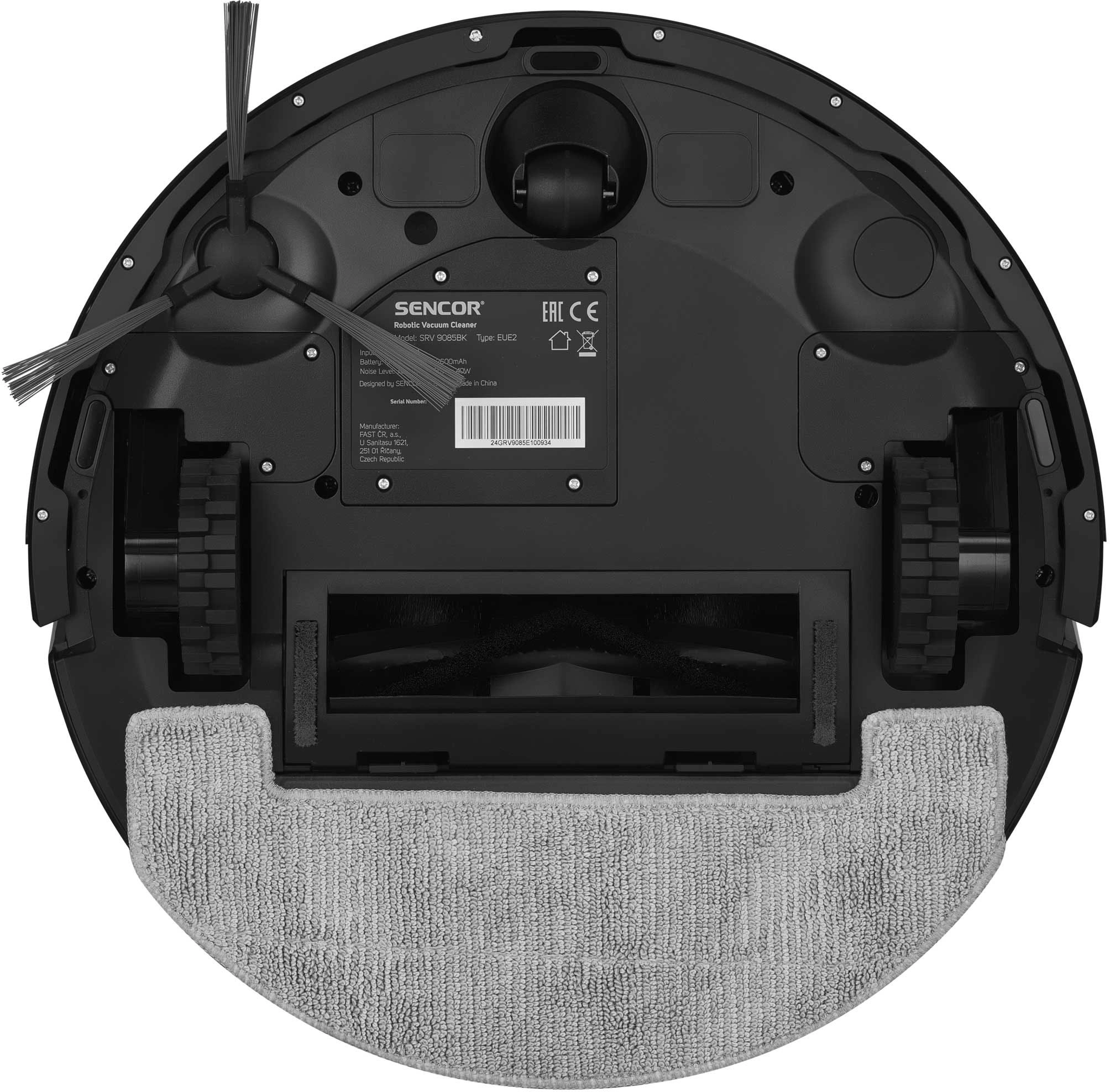 Robot sprzątający Sencor SRV 9085BK Funkcja mopowania Tworzenie mapy pomieszczenia 60dB