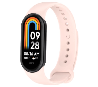 Pasek Bizon Strap Watch Dots do Xiaomi Mi Smart Band 8 Jasno-różowy