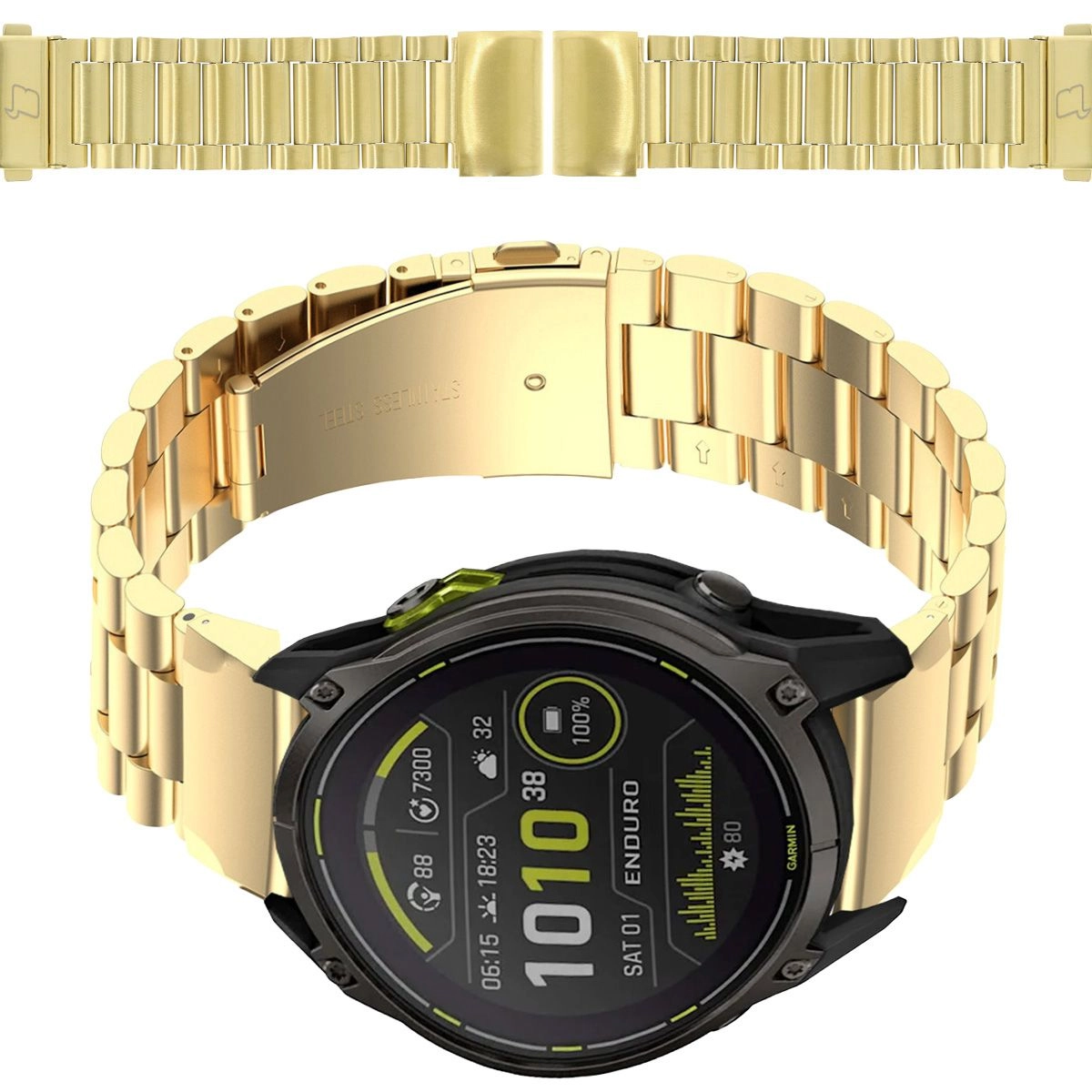 Bransoleta Bizon ze stali nierdzewnej Aura QuickFit 26mm Złoty