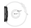 Pasek Bizon skórzany  Casual do Xiaomi Smart Band 9 Pro/8 Pro / Redmi Watch 5/4 Biały