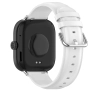 Pasek Bizon skórzany  Casual do Xiaomi Smart Band 9 Pro/8 Pro / Redmi Watch 5/4 Biały