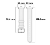 Pasek Bizon skórzany  Casual do Xiaomi Smart Band 9 Pro/8 Pro / Redmi Watch 5/4 Biały