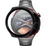 Nakładka na tarczę Bizon ze szkłem do Huawei Watch 4 Pro Space Edition Czarny