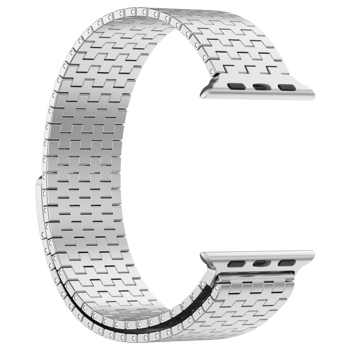 Bransoleta Bizon ze stali nierdzewnej Titanium do Apple Watch 38/40/41/42mm Srebrny