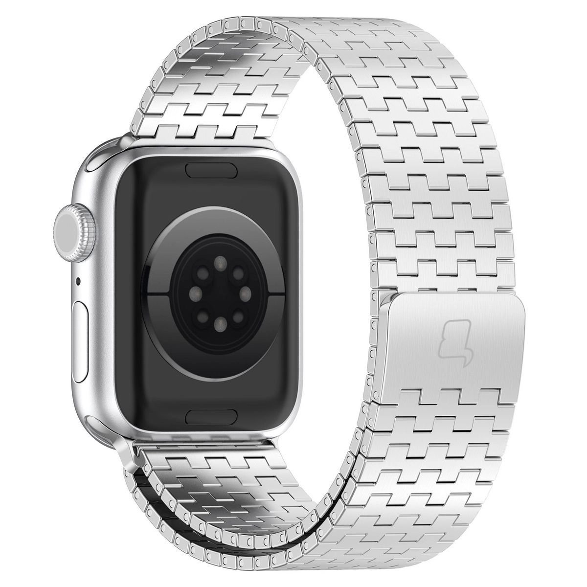 Bransoleta Bizon ze stali nierdzewnej Titanium do Apple Watch 38/40/41/42mm Srebrny