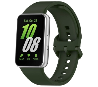 Pasek Bizon Strap Watch Silicone do Galaxy Fit 3 Ciemno-zielony
