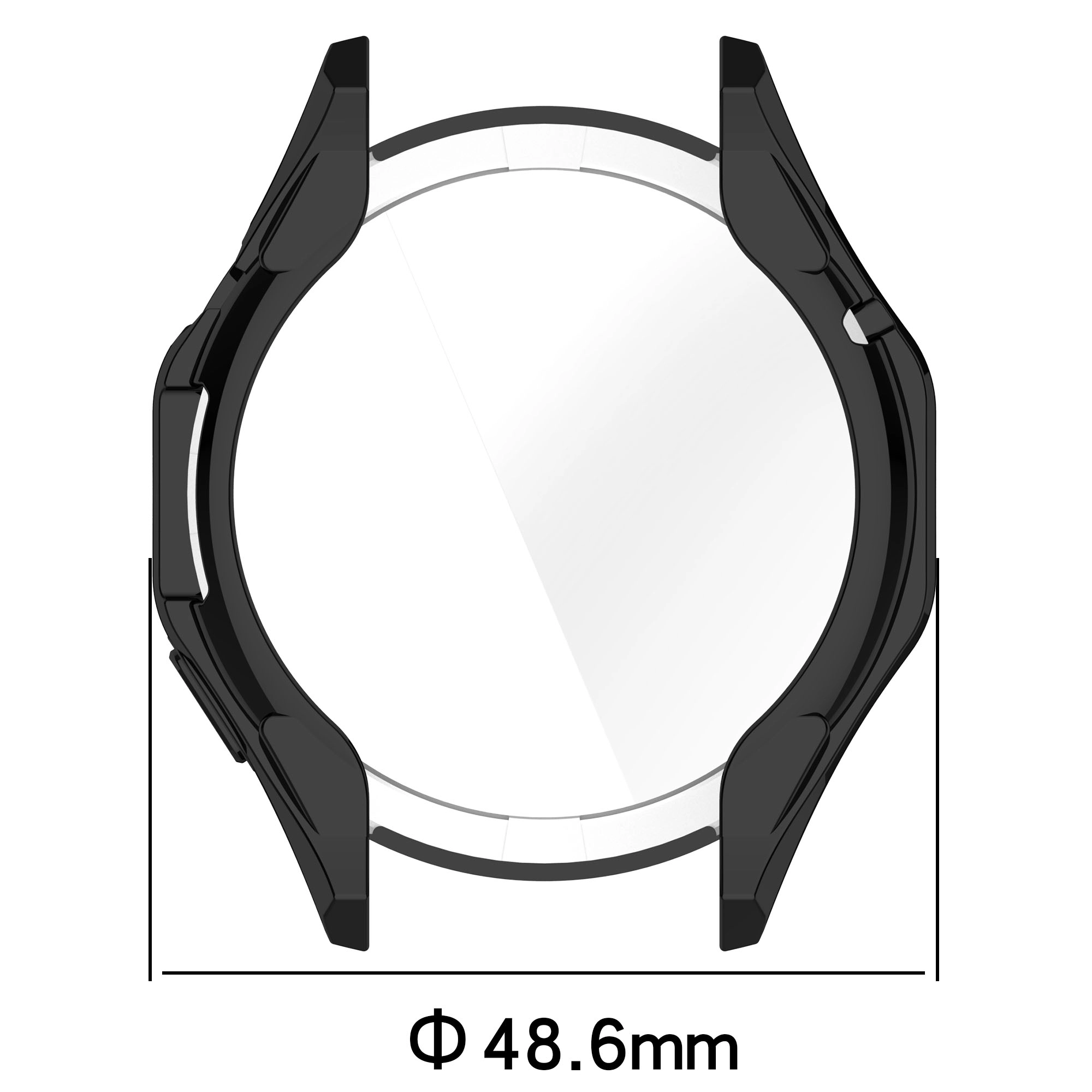Nakładka na tarczę Bizon Felipe do Huawei Watch GT 4 46mm Czarny
