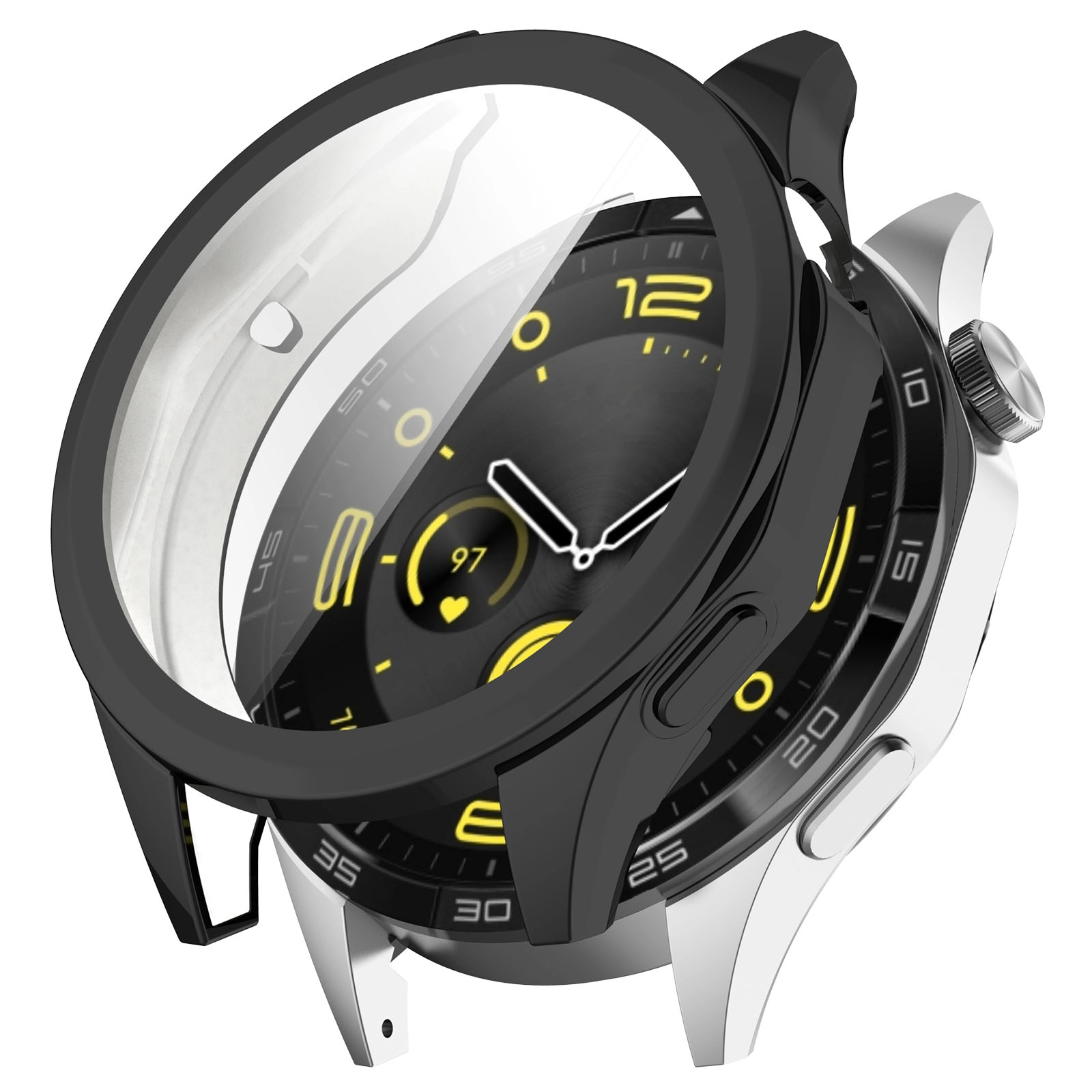 Nakładka na tarczę Bizon Felipe do Huawei Watch GT 4 46mm Czarny
