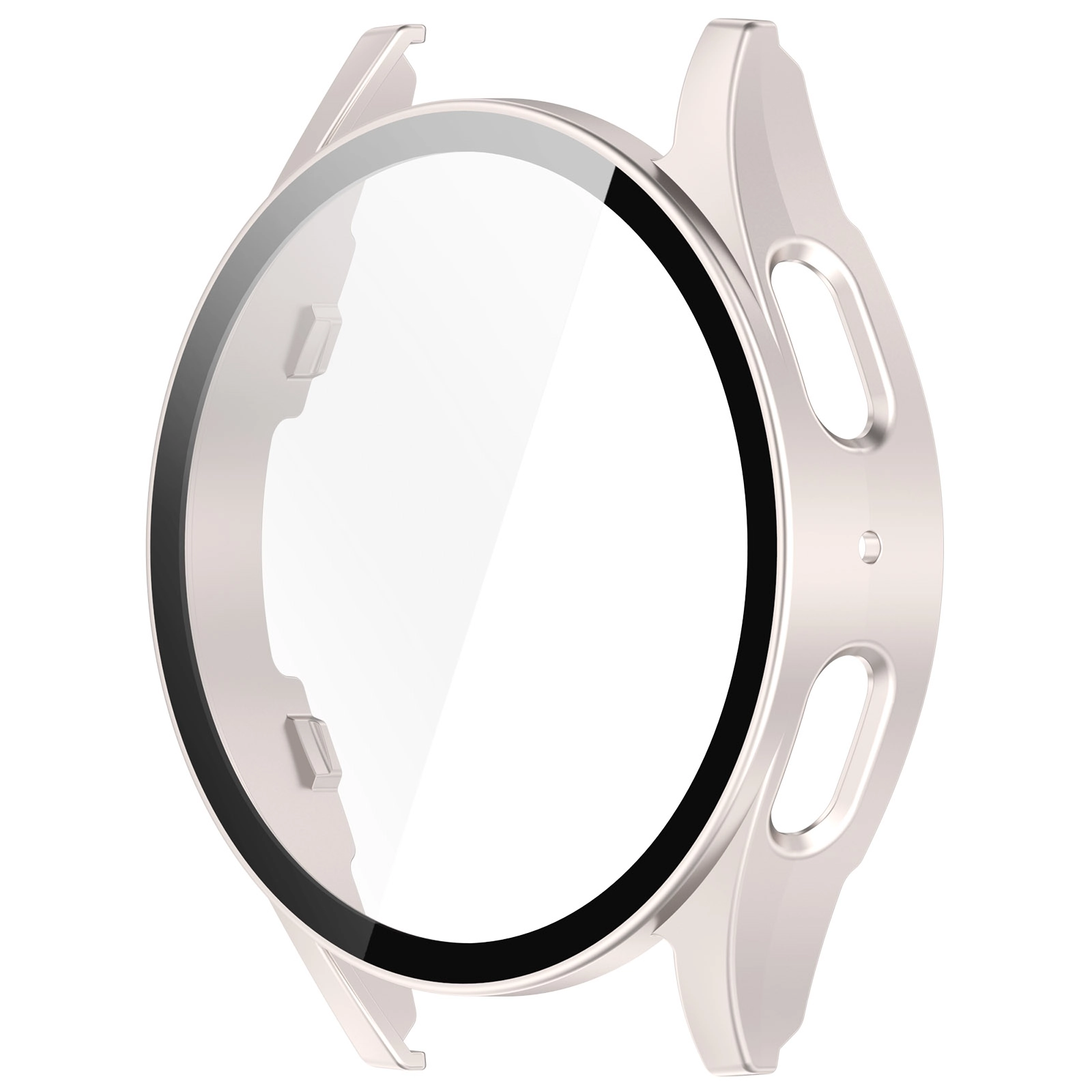 Nakładka na tarczę Bizon ze szkłem do Galaxy Watch 7 44mm Satynowo Szampańskie