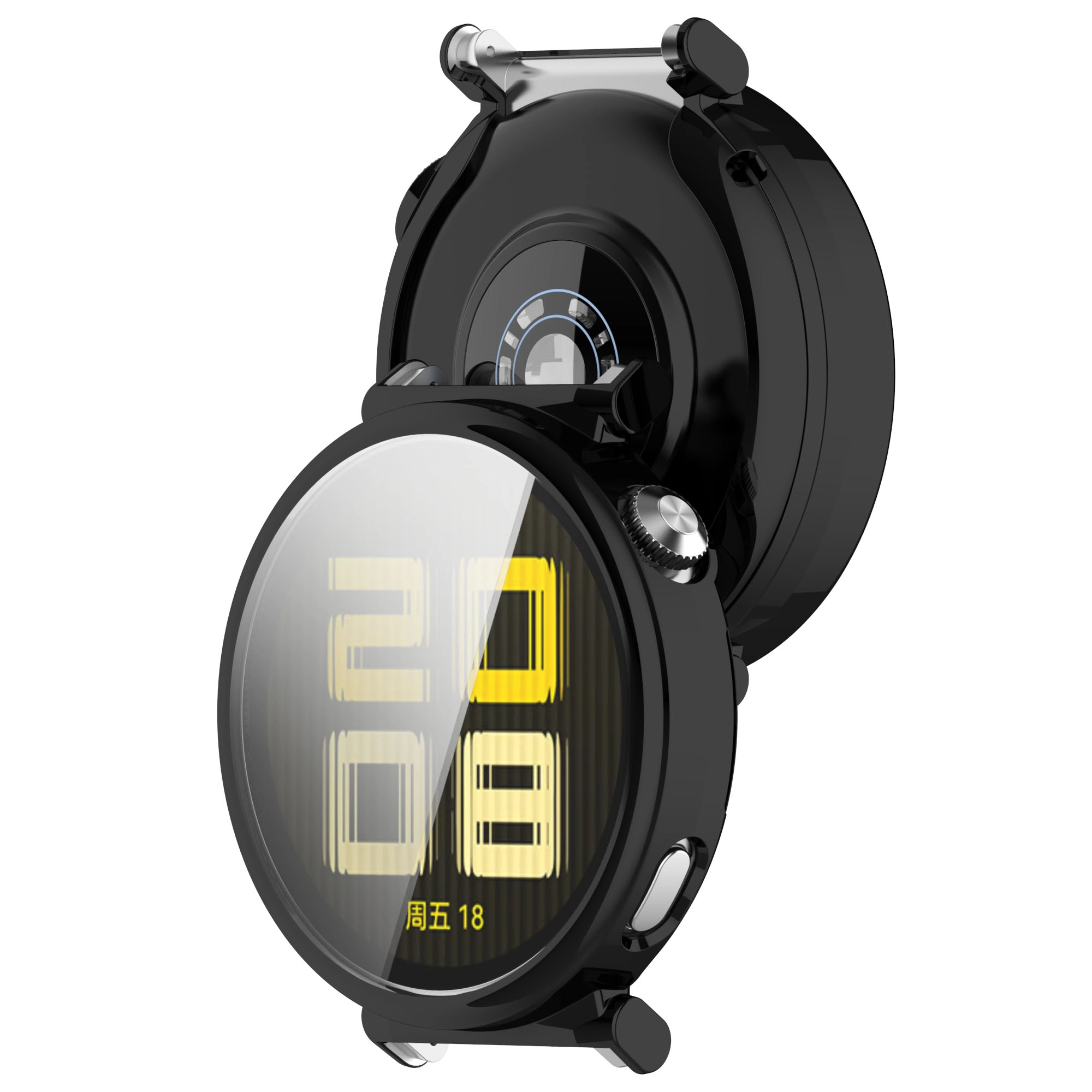 Nakładka na tarczę Bizon Felipe do Huawei Watch GT 5 Pro 42mm Czarny