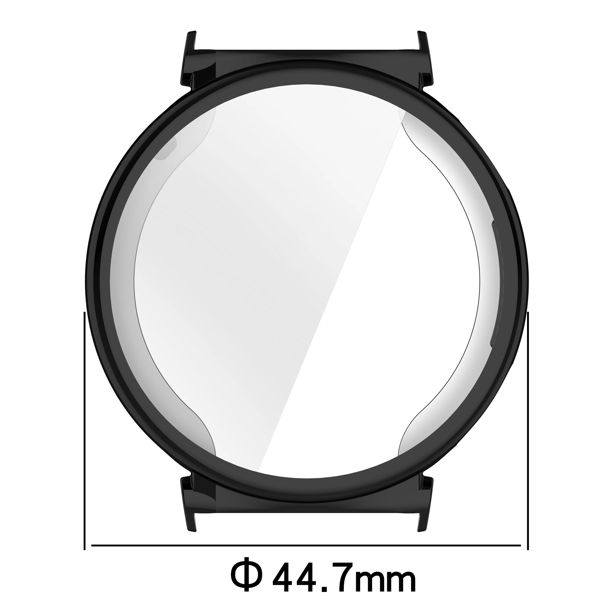 Nakładka na tarczę Bizon Felipe do Huawei Watch GT 5 Pro 42mm Czarny