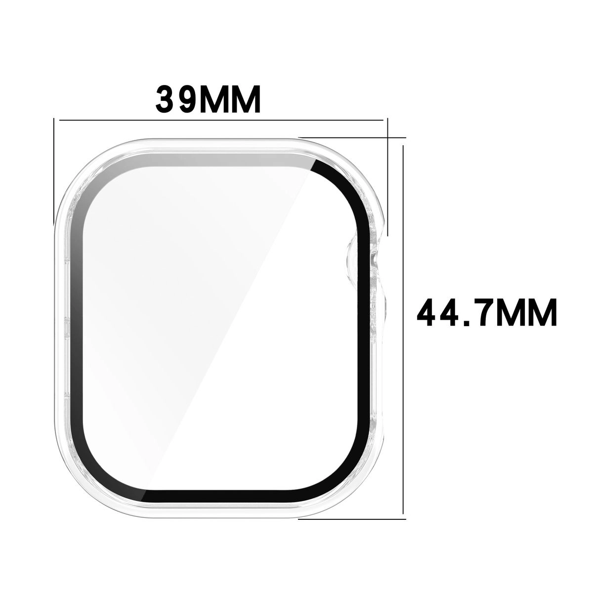 Nakładka na tarczę Bizon ze szkłem do Apple Watch 10 42mm Przezroczysty