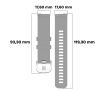 Pasek Bizon Strap Watch Silicone Pro T QuickRelease 18mm Jasno-fioletowy