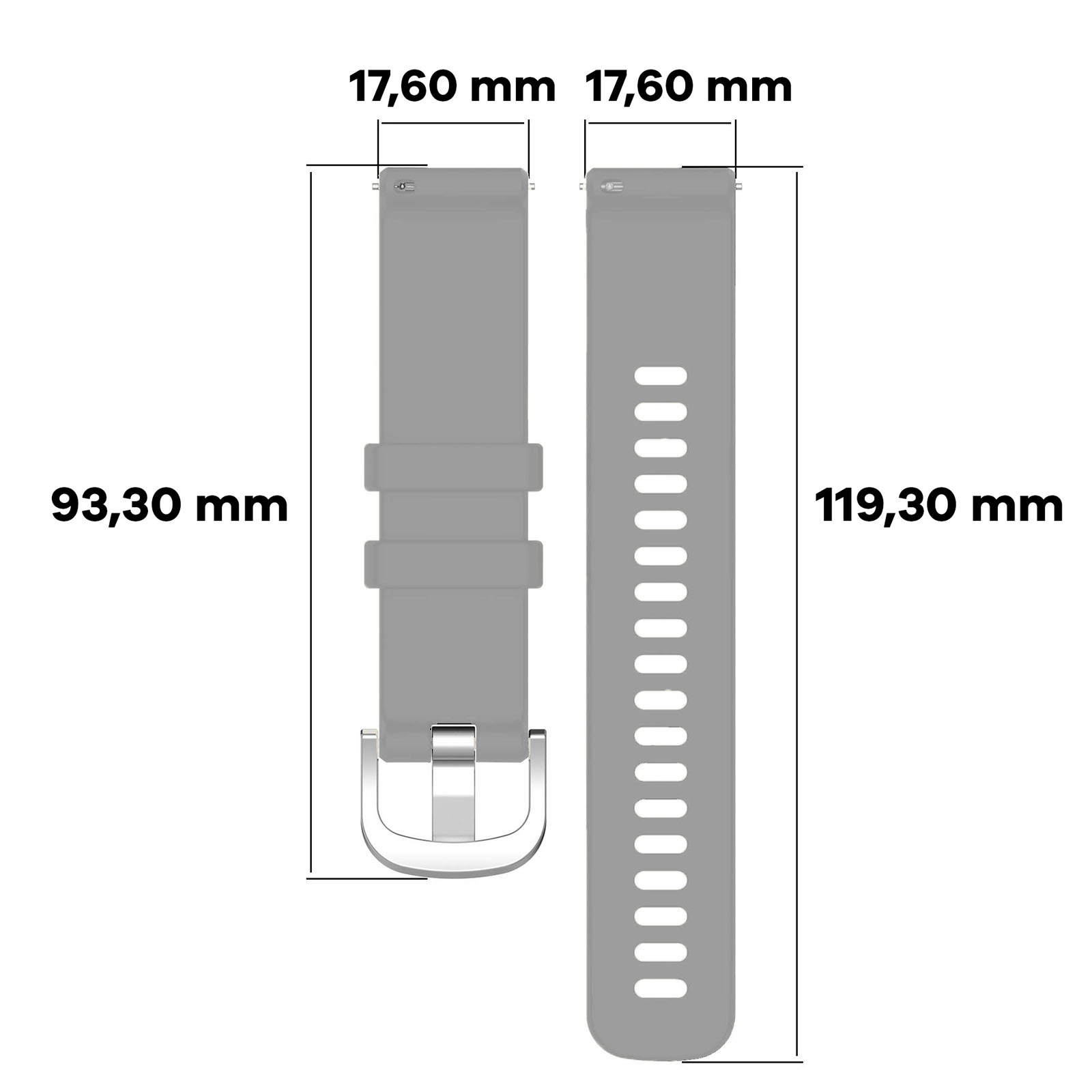 Pasek Bizon Strap Watch Silicone Pro T QuickRelease 18mm Jasno-fioletowy