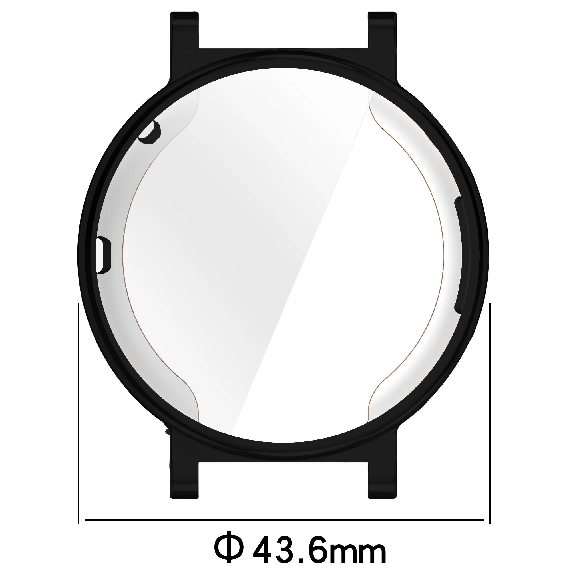 Nakładka na tarczę Bizon Felipe do Huawei Watch GT 4 41mm Czarny