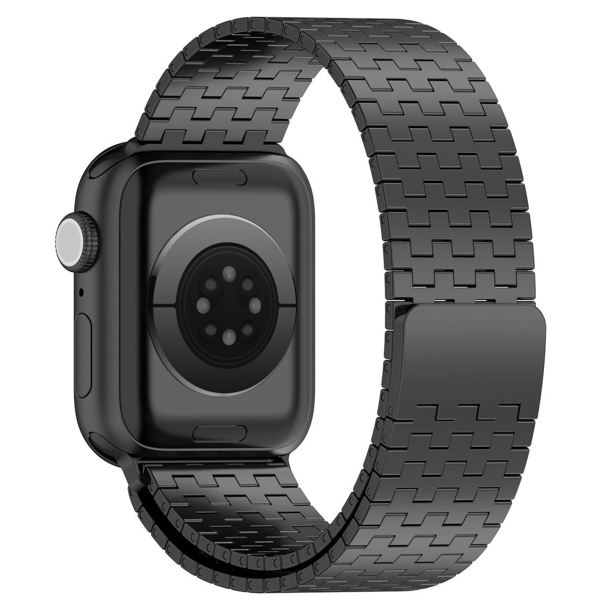 Bransoleta Bizon ze stali nierdzewnej Titanium do Apple Watch 44/45/46/49mm Czarny