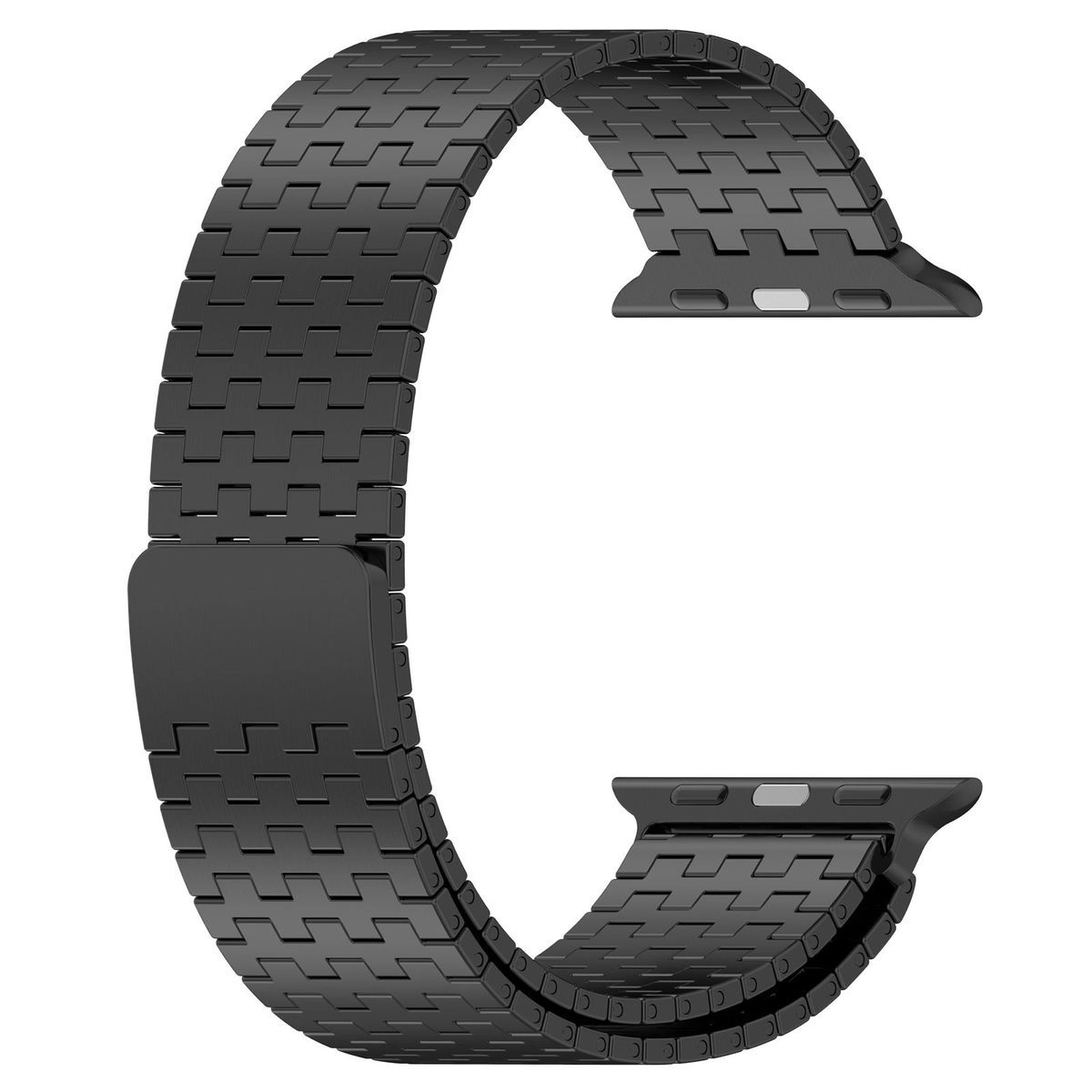 Bransoleta Bizon ze stali nierdzewnej Titanium do Apple Watch 44/45/46/49mm Czarny