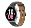 Pasek Bizon skórzany Casual 20mm do Galaxy Watch FE/7/6/6 Classic/5/5Pro/4/4 Classic Czarny
