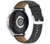 Pasek Bizon skórzany Casual 20mm do Galaxy Watch FE/7/6/6 Classic/5/5Pro/4/4 Classic Czarny