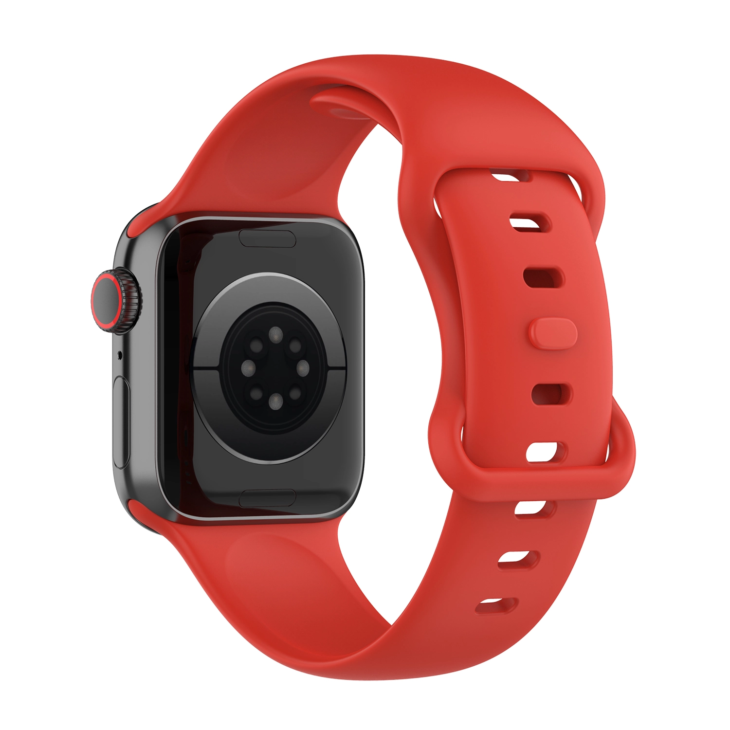 Pasek Bizon Strap Watch Silicone S do Apple Watch 44/45/46/49mm Czerwony