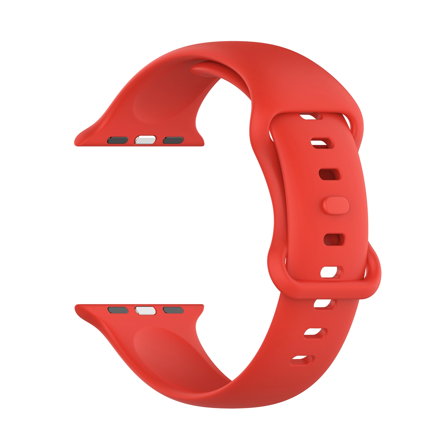 Pasek Bizon Strap Watch Silicone S do Apple Watch 44/45/46/49mm Czerwony