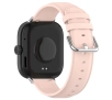 Pasek Bizon skórzany  Casual do Xiaomi Smart Band 9 Pro/8 Pro /  Redmi Watch 5/4 Jasno-różowy