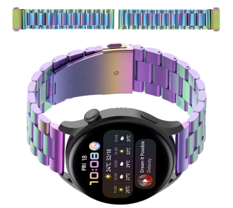 Bransoleta Bizon ze stali nierdzewnej Aura QuickRelease 18mm Tęczowy